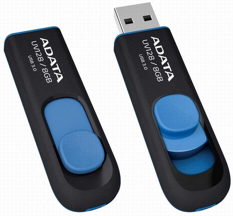 USB kľúč 8GB 3.0 UV128 čierno-modrý